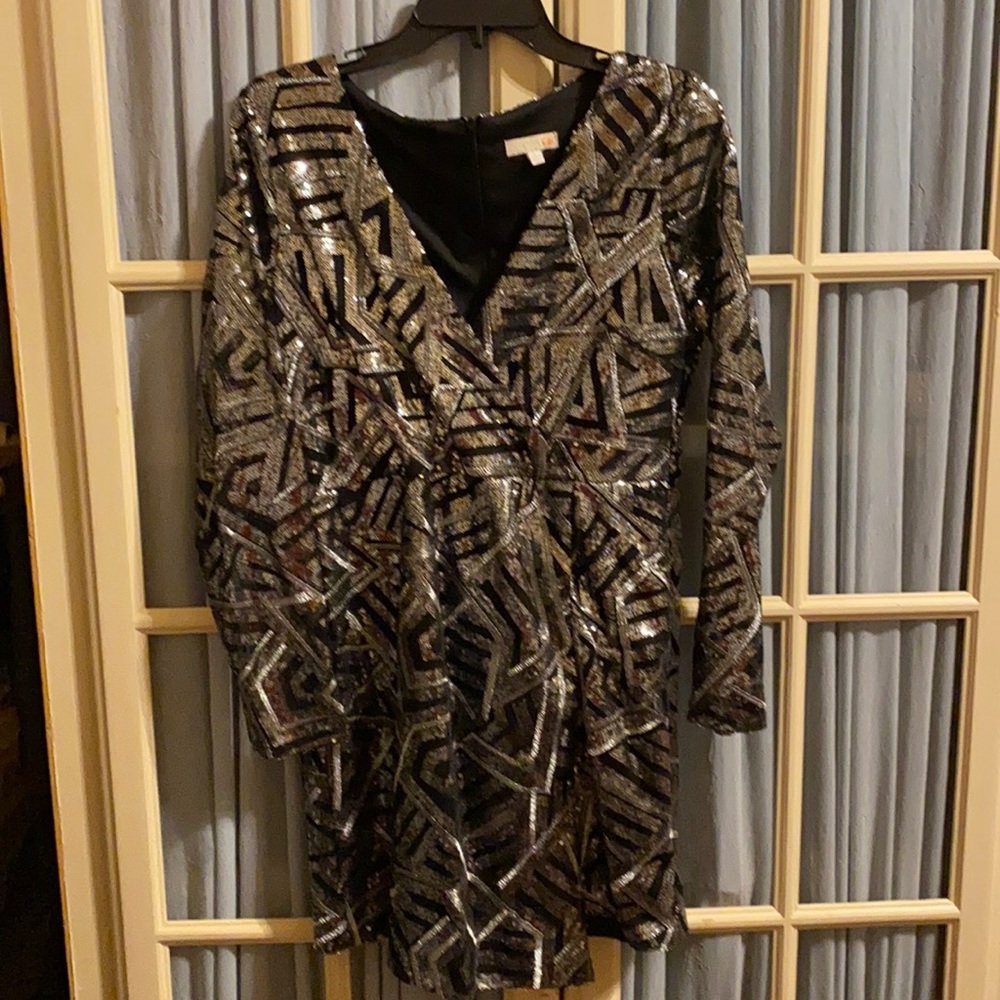 Silver party dress